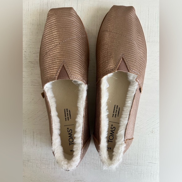 TOMS Metallic Rose Alpargata Shoes - Picture 4 of 6